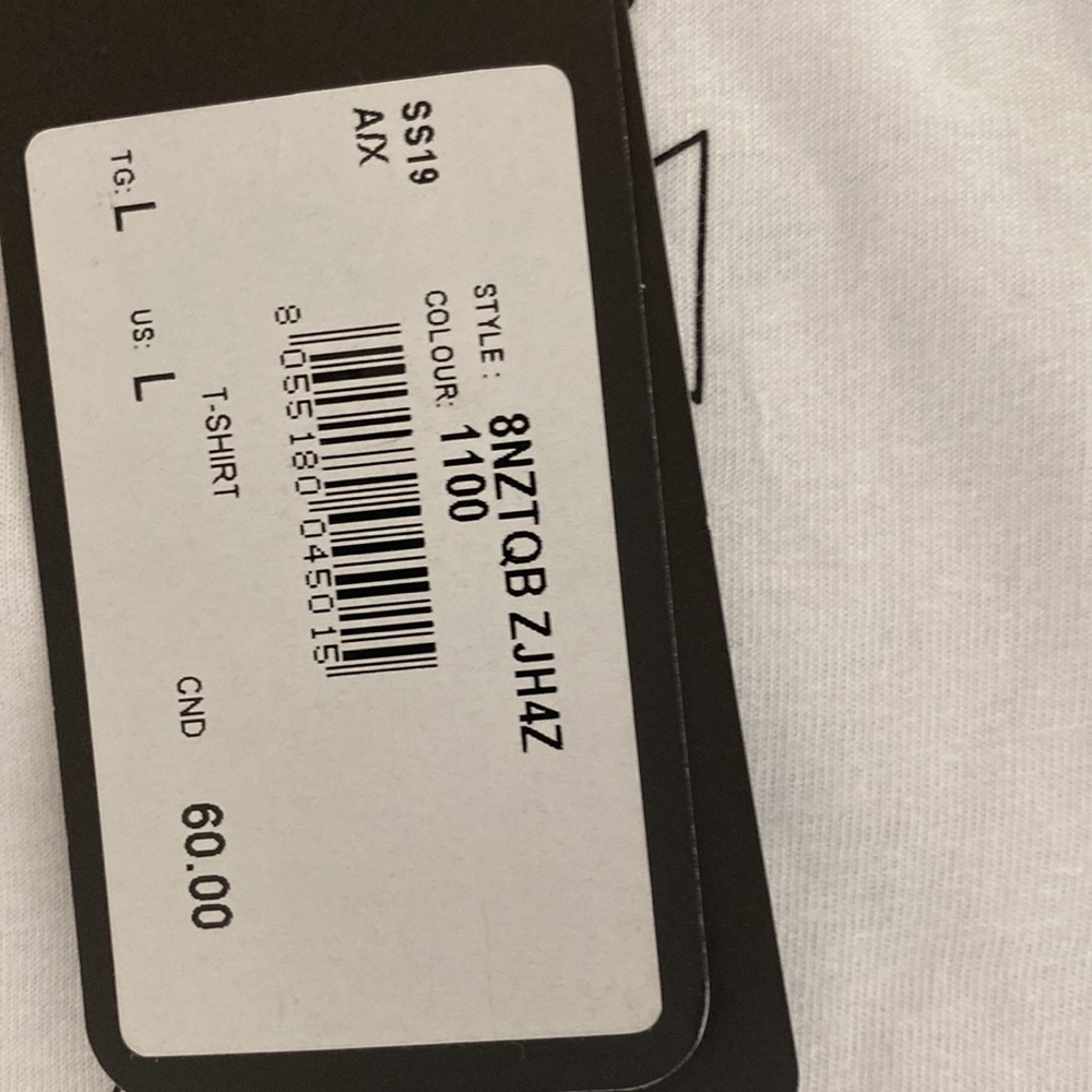 - NWT Armani Exchange  white tee shirt with black details - Picture 2 of 6
